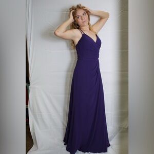 Mori Lee Deep Purple Maxi Dress